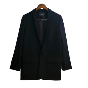 SCOTCH & SODA Men black wool one button blazer jacket